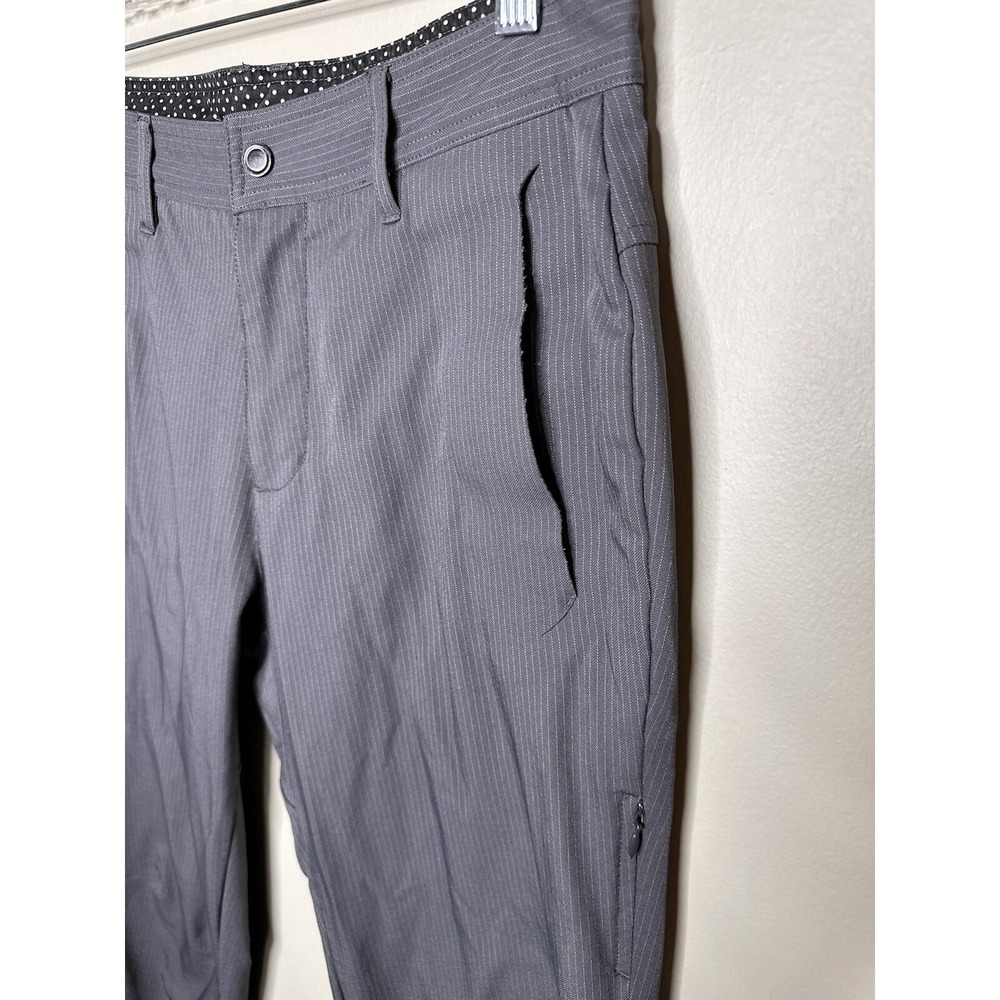 Lululemon Commute Pants Size 30 Men Gray Striped Golf Chino Stretch Athletic ABC - Picture 2 of 16